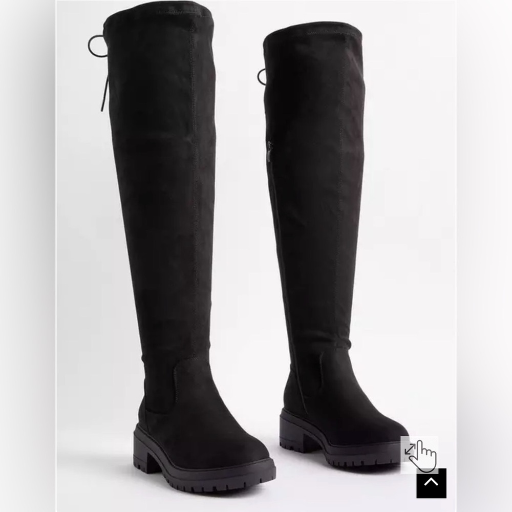 torrid Black Over-the-Knee Suede-Look Boots